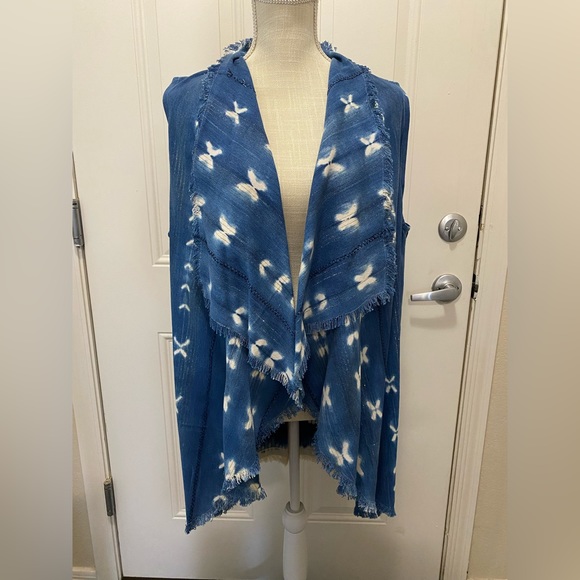 Renegade Remnants Jackets & Blazers - Handmade Indigo Batik Vest